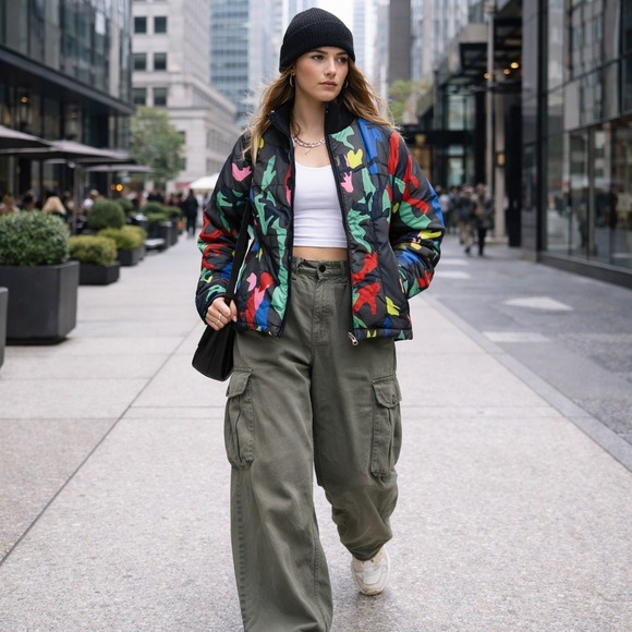 ModX Jackets & Blazers - Modx Colorful Camo Puffer Jacket‎ Streetwear Women's Size S